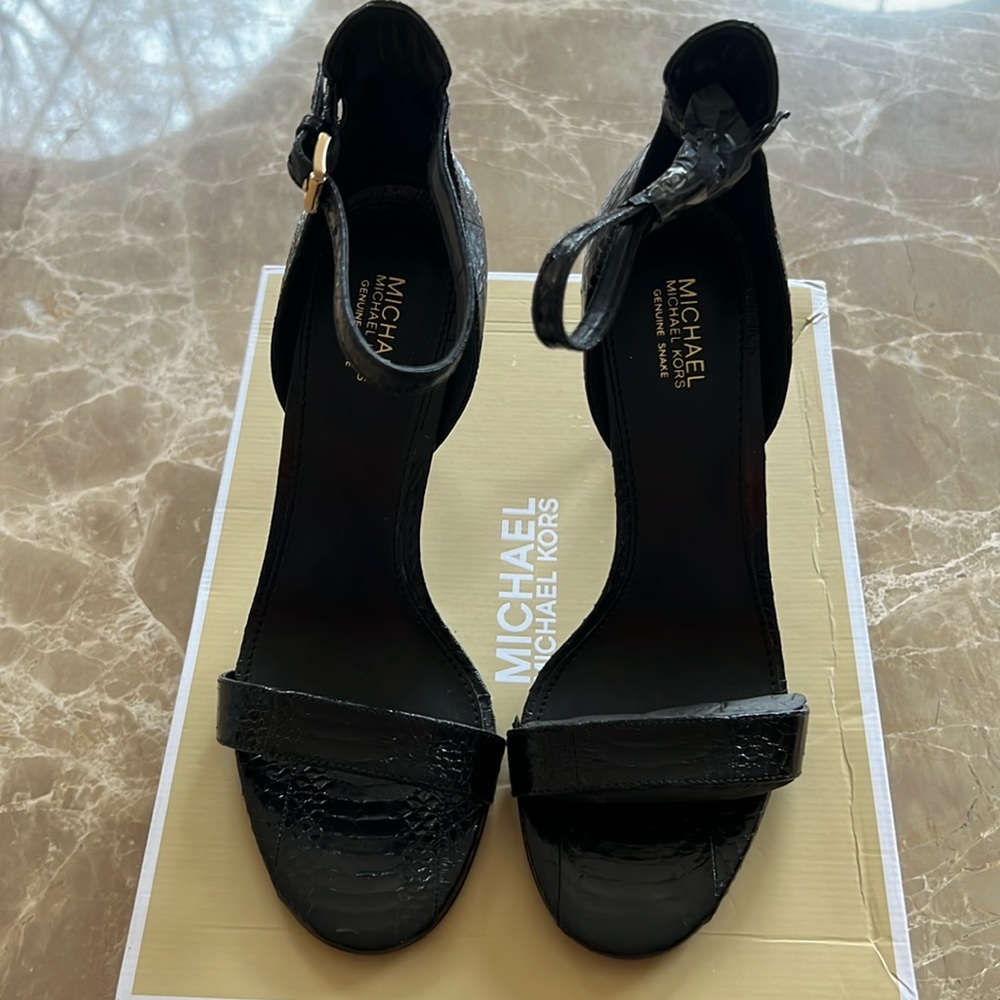Michael Kors genuine snake Harper heels